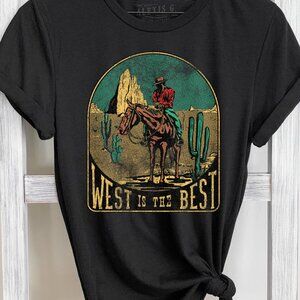 West Is The Best Graphic Tee, Wild West Shirt, Western Graphic Shirt